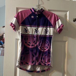Pink and Purple Performance Cycling Jersey